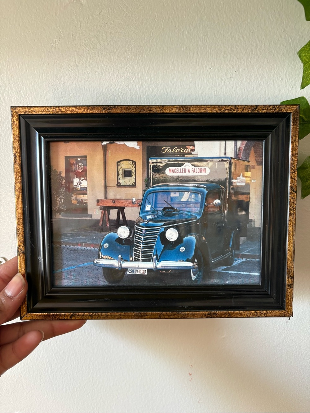 Framed Vintage Blue Truck Wall Art - Home Accents